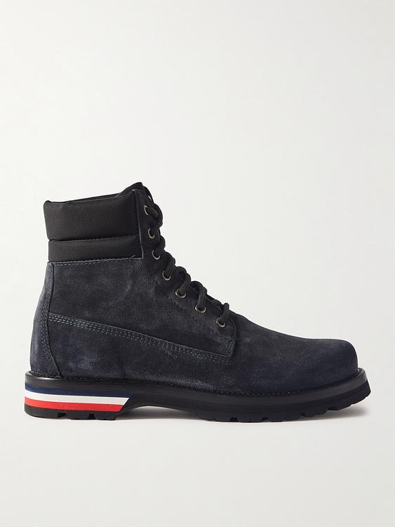 Black lace-up boots from Moncler