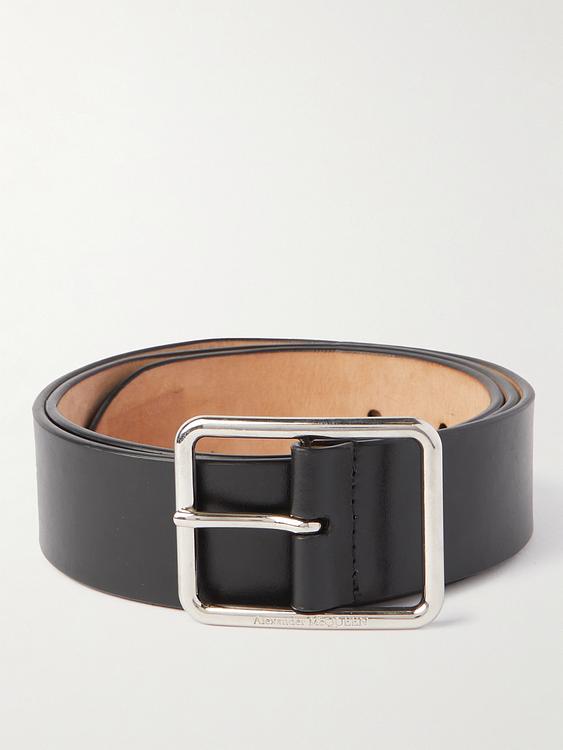 Dark grey belt from Alexander Mcqueen