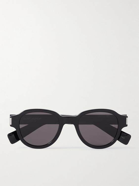Black round frame sunglasses from Saint Laurent
