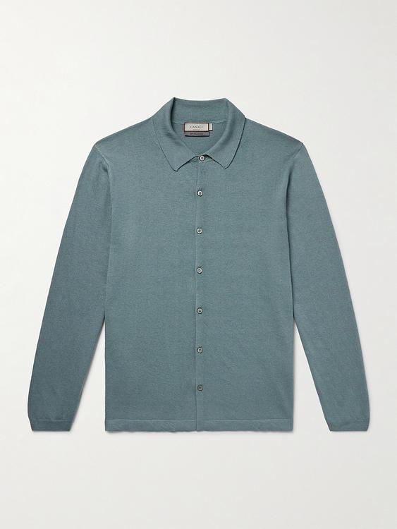 Blue casual shirt from Canali