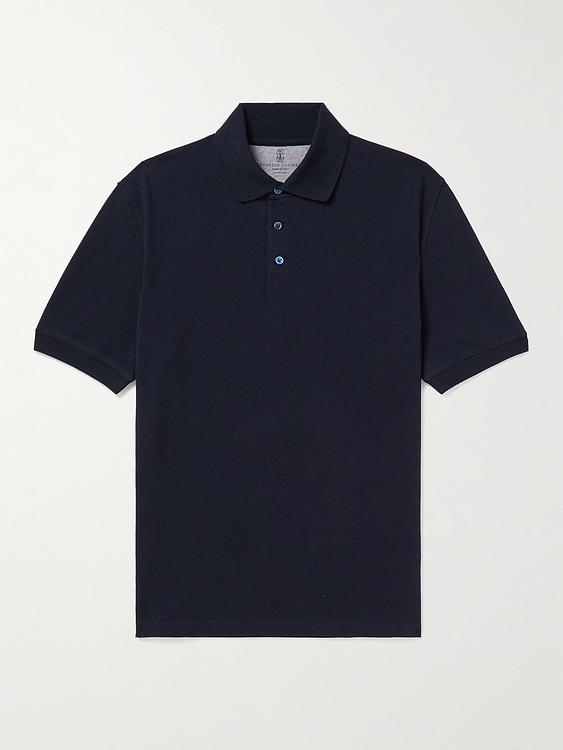 Black short sleeve polo shirt from Brunello Cucinelli