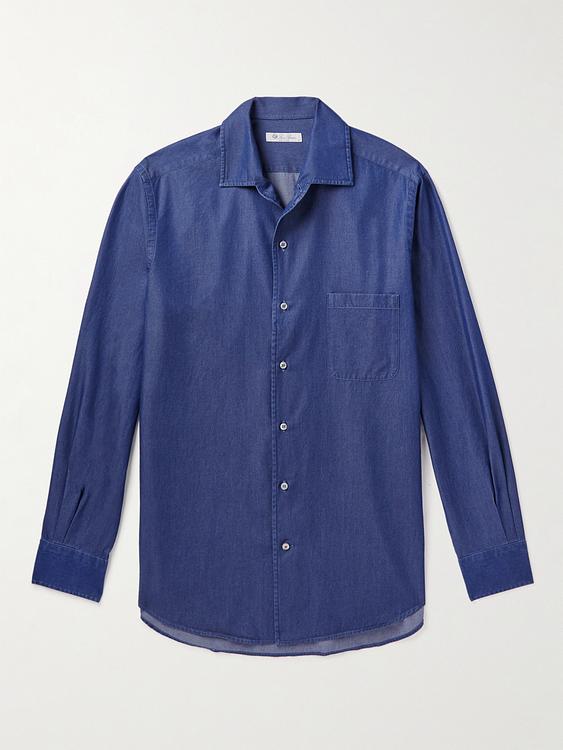 Dark blue casual shirt from Loro Piana