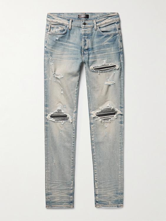 Grey distressed jeans from Amiri
