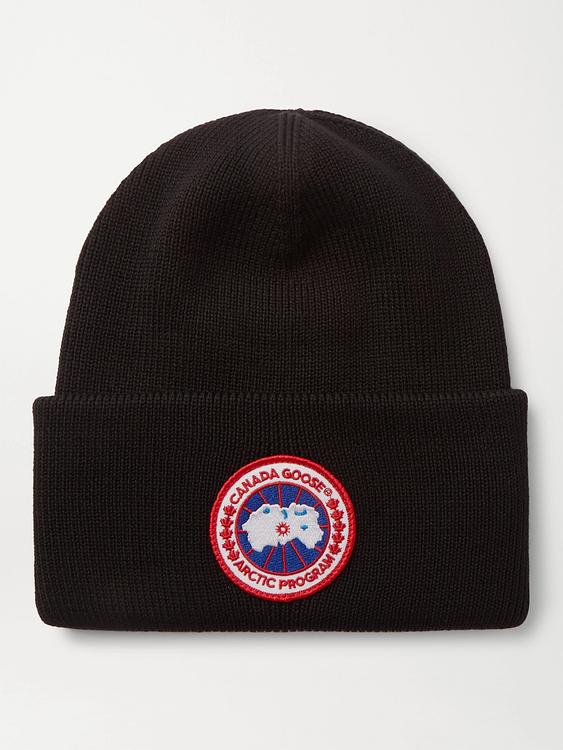 Black beanie from Canada Goose