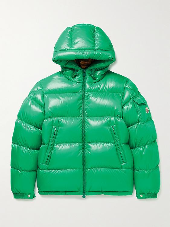 Green down jacket from Moncler