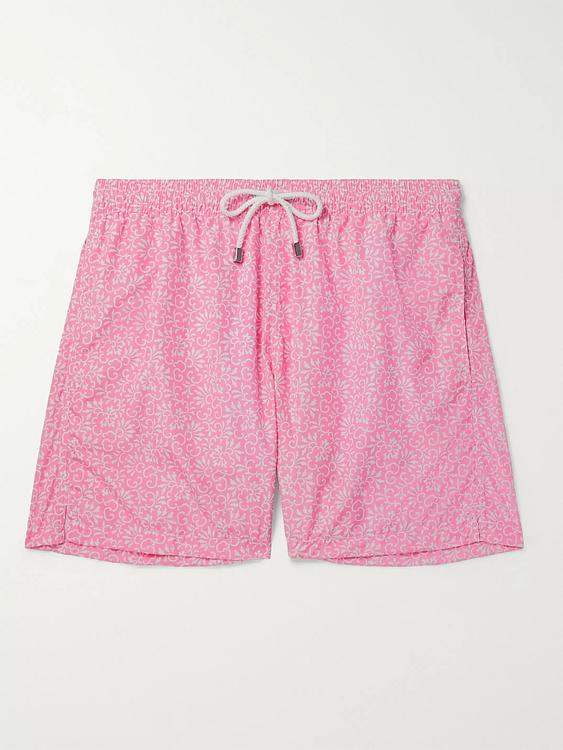 Pink swim shorts from Anderson & Sheppard