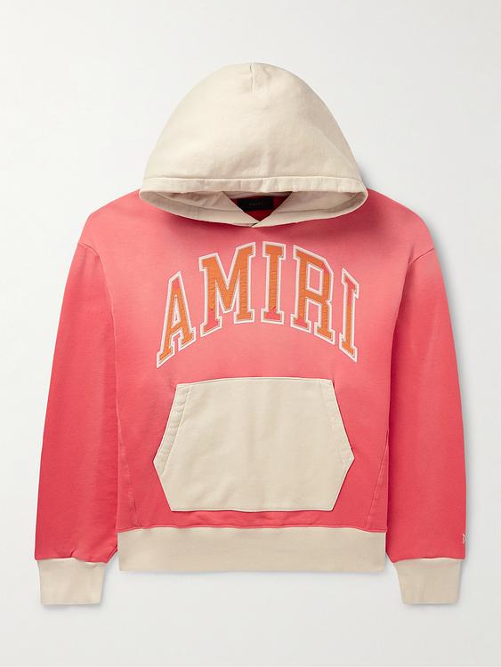 Print peach hooded sweatshirt from Amiri