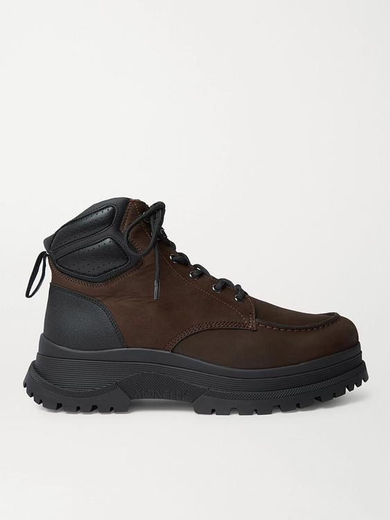 Black lace-up boots from Moncler
