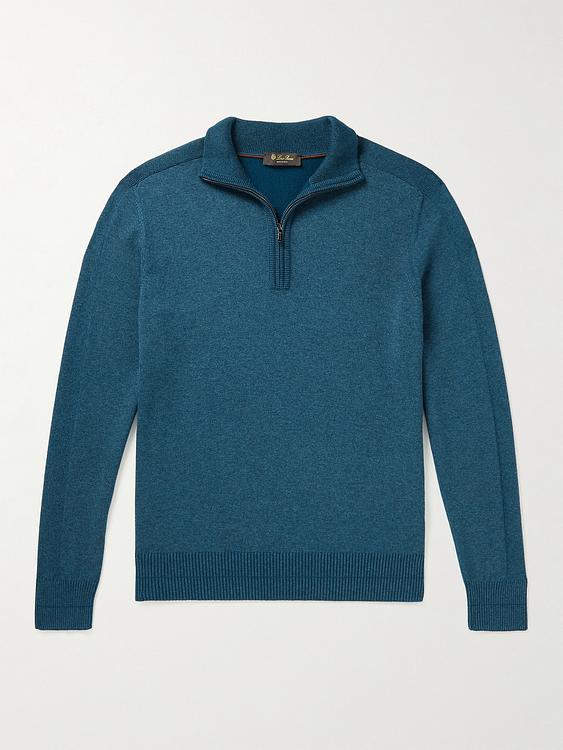 Dark blue half-zip from Loro Piana
