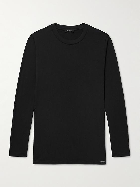 Black long sleeve t-shirt from Tom Ford