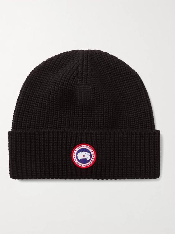 Black beanie from Canada Goose