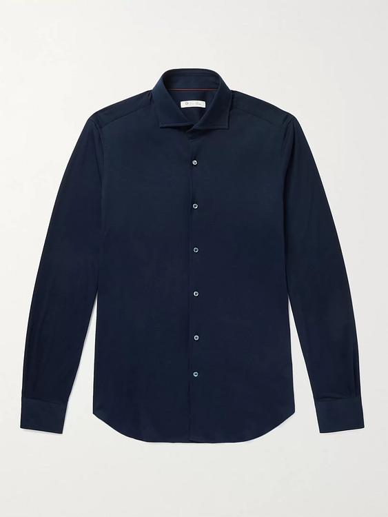 Black casual shirt from Loro Piana