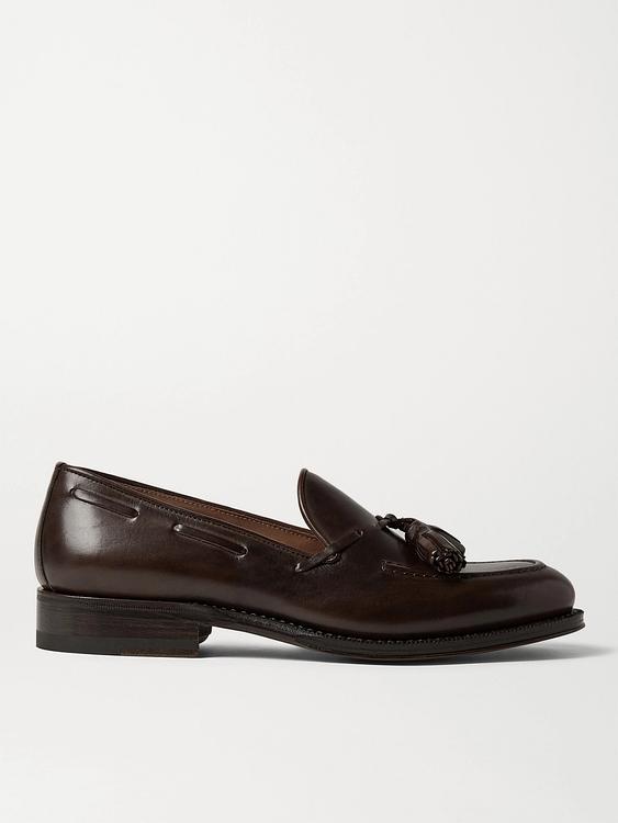 Dark brown loafers from Sid Mashburn