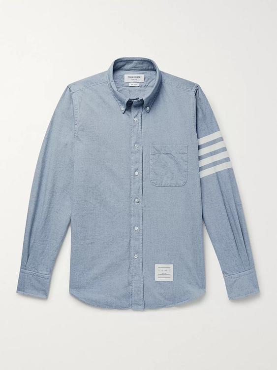 Blue casual shirt from Thom Browne