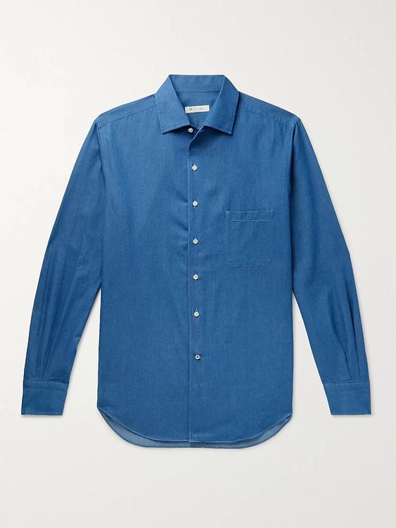 Blue casual shirt from Loro Piana