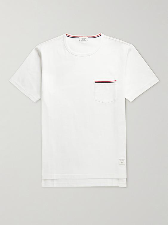 White t-shirt from Thom Browne