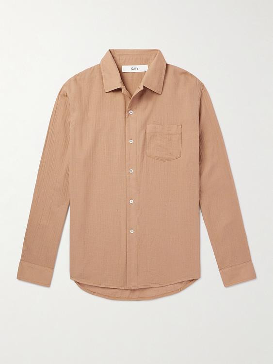Taupe casual shirt from Séfr