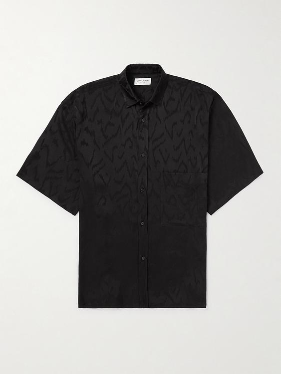 Black short sleeve shirt from Saint Laurent