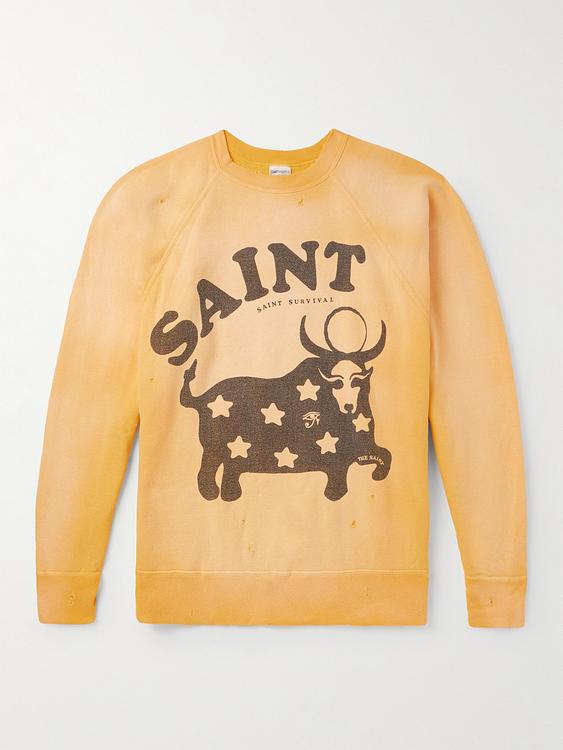 Print peach sweatshirt from Saint Mxxxxxx