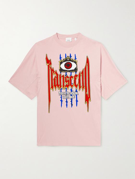 Print light pink t-shirt from Burberry
