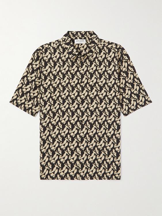 Dark grey short sleeve shirt from Saint Laurent