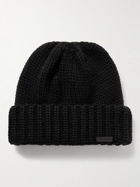 Black beanie from Saint Laurent