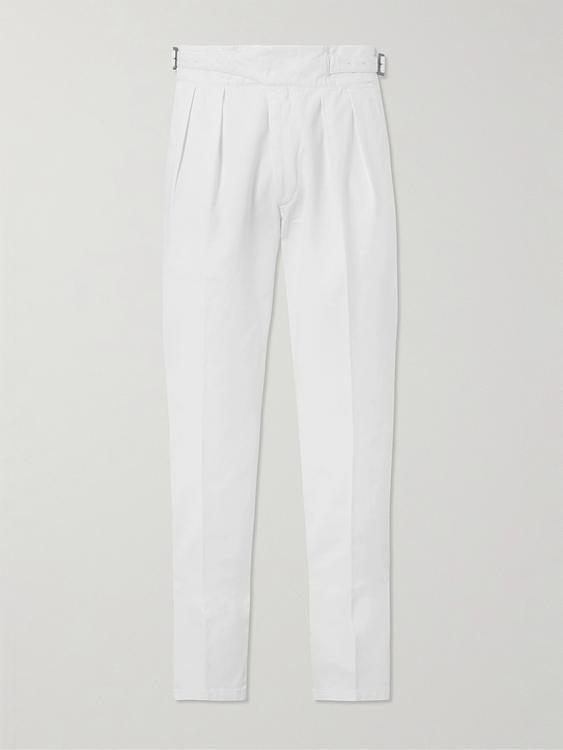 White formal trousers from Rubinacci