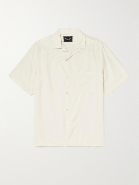 White short sleeve polo shirt from Portuguese Flannel
