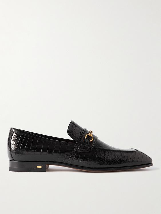 Dark grey loafers from Tom Ford