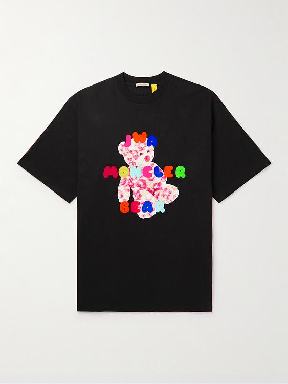 Print black t-shirt from Moncler Genius
