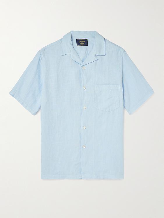 Light blue short sleeve polo shirt from Portuguese Flannel