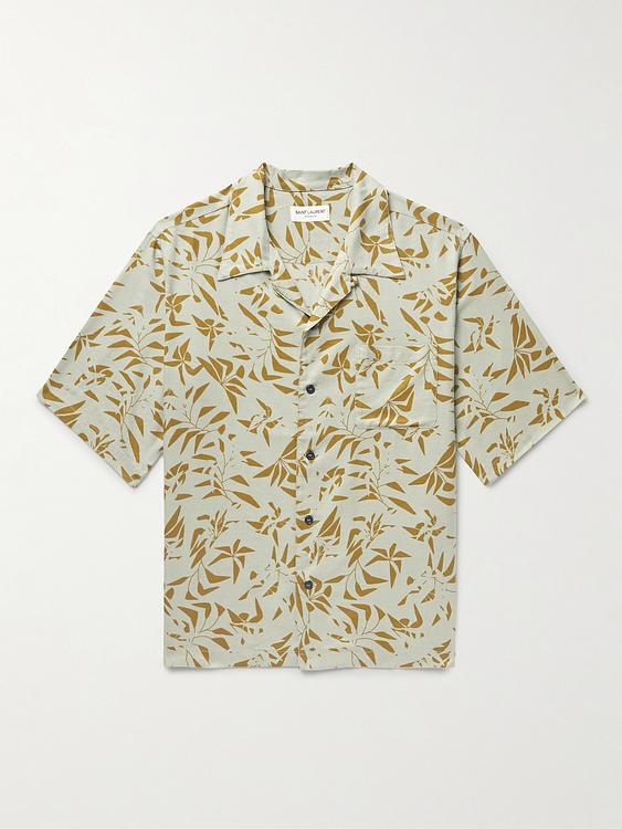 Beige short sleeve shirt from Saint Laurent