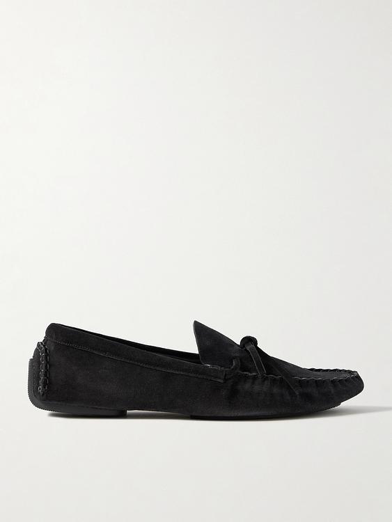 Black loafers from The Row