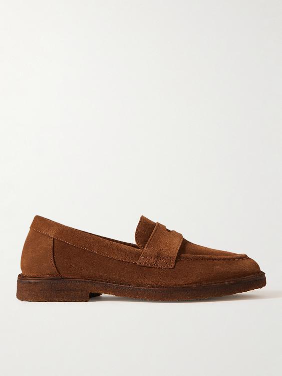 Dark brown loafers from Drake's