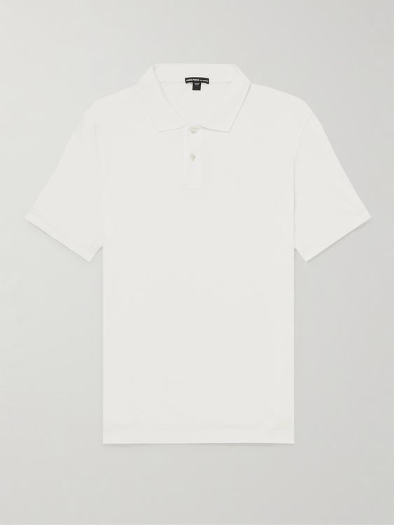 White short sleeve polo shirt from James Perse