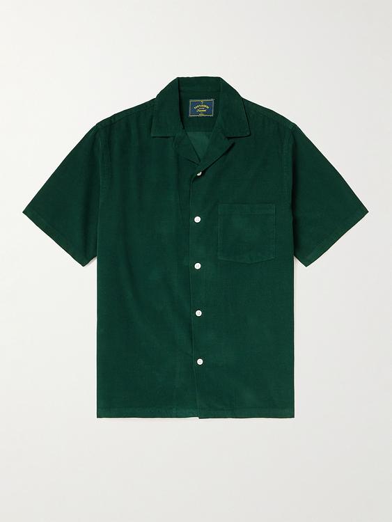Dark green short sleeve shirt from Portuguese Flannel