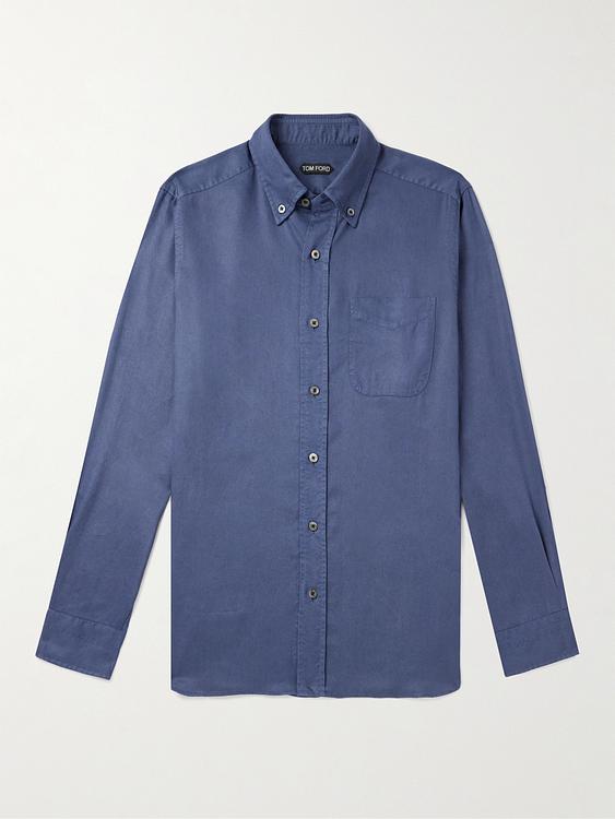 Blue casual shirt from Tom Ford
