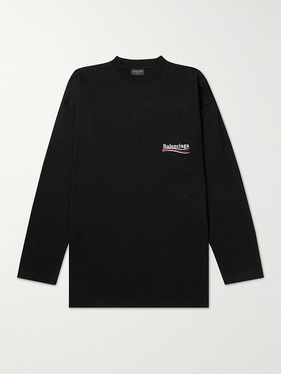 Print black long sleeve t-shirt from Balenciaga