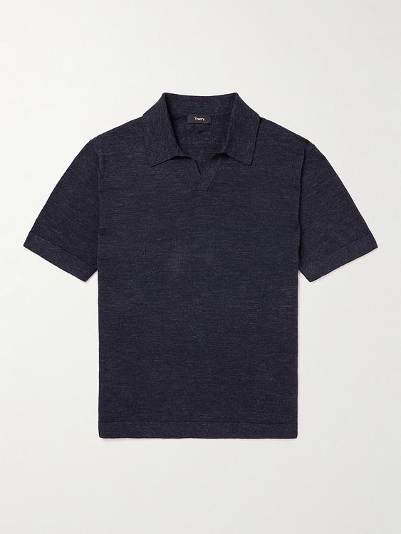 Black short sleeve polo shirt from Theory