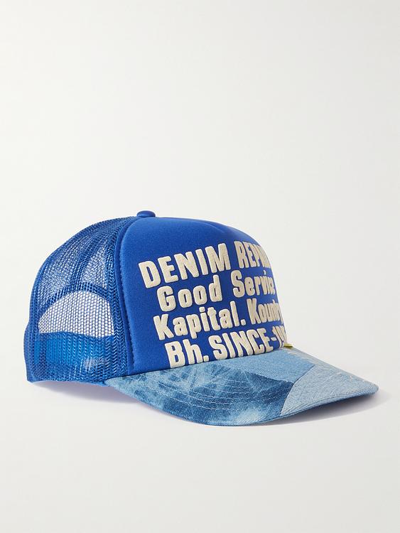 Print dark blue cap from Kapital