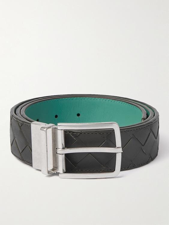 Dark grey belt from Bottega Veneta