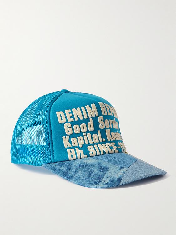Print blue cap from Kapital