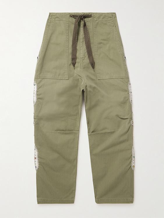 Taupe casual trousers from Kapital