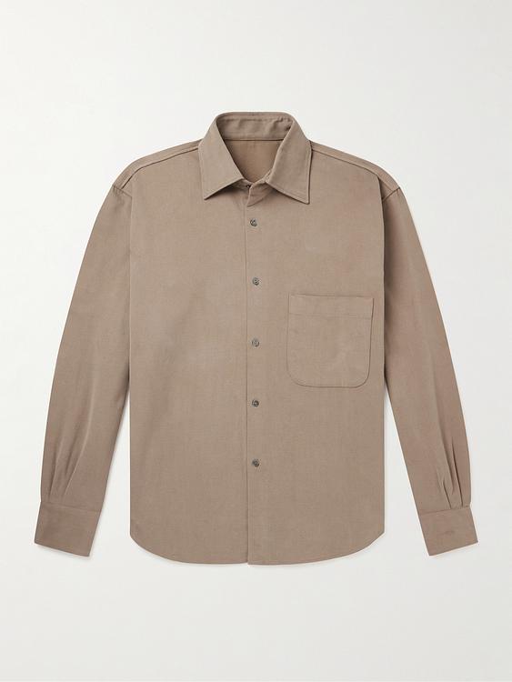 Taupe casual shirt from Stòffa