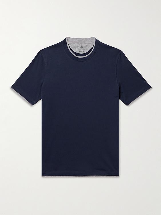 Dark blue t-shirt from Brunello Cucinelli