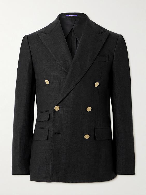 Black double-breasted blazer from Ralph Lauren Purple Label