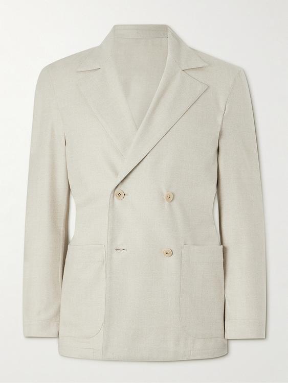 White double-breasted blazer from Stòffa