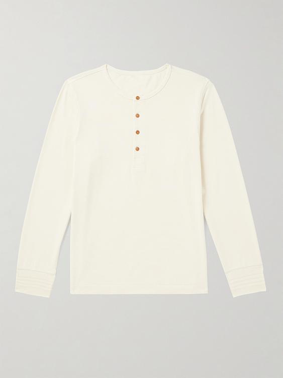 White henley shirt from Nudie Jeans