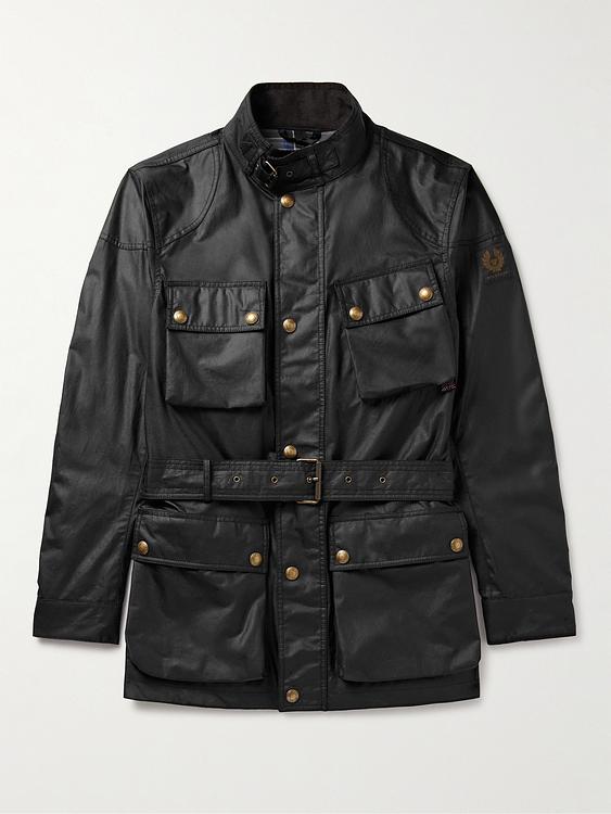 Black waxed jacket from Belstaff