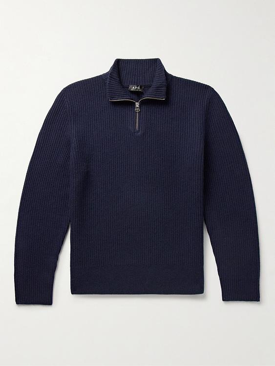 Dark blue half-zip from A.P.C